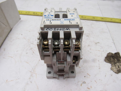 Cutler Hammer CE15BNS3AB Ser B1 3 Pole Open 600V 3Ph 7.5Hp MAX 120V Coil