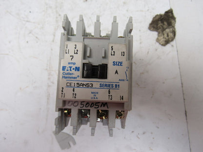 Cutler Hammer CE15BNS3AB Ser B1 3 Pole Open 600V 3Ph 7.5Hp MAX 120V Coil