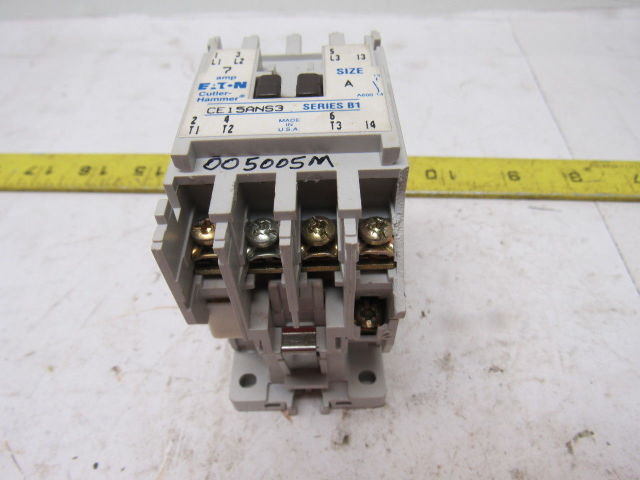 Cutler Hammer CE15BNS3AB Ser B1 3 Pole Open 600V 3Ph 7.5Hp MAX 120V Coil