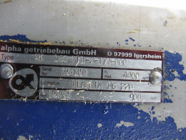 Alpha Getriebebau SK180-MF1-2-171-000 Right Angle Precision Gearhead 2:1 Ratio