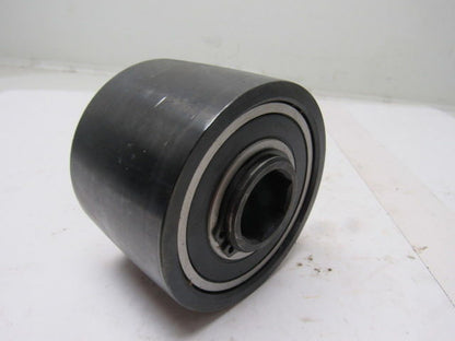 Dematic K040829AAA 3.75" OD Crowned Face End Roller 2-5/8" Wide 1-1/8" Hex Bore