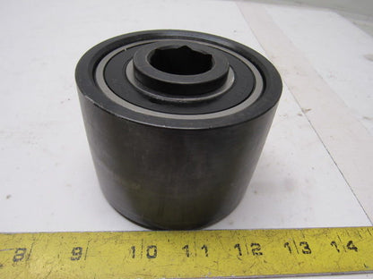 Dematic K040829AAA 3.75" OD Crowned Face End Roller 2-5/8" Wide 1-1/8" Hex Bore