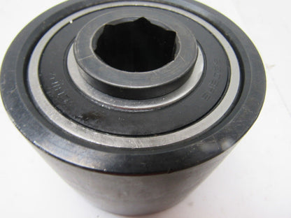 Dematic K040829AAA 3.75" OD Crowned Face End Roller 2-5/8" Wide 1-1/8" Hex Bore