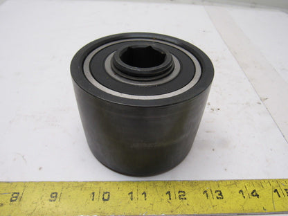 Dematic K040829AAA 3.75" OD Crowned Face End Roller 2-5/8" Wide 1-1/8" Hex Bore