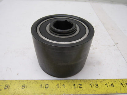 Dematic K040829AAA 3.75" OD Crowned Face End Roller 2-5/8" Wide 1-1/8" Hex Bore