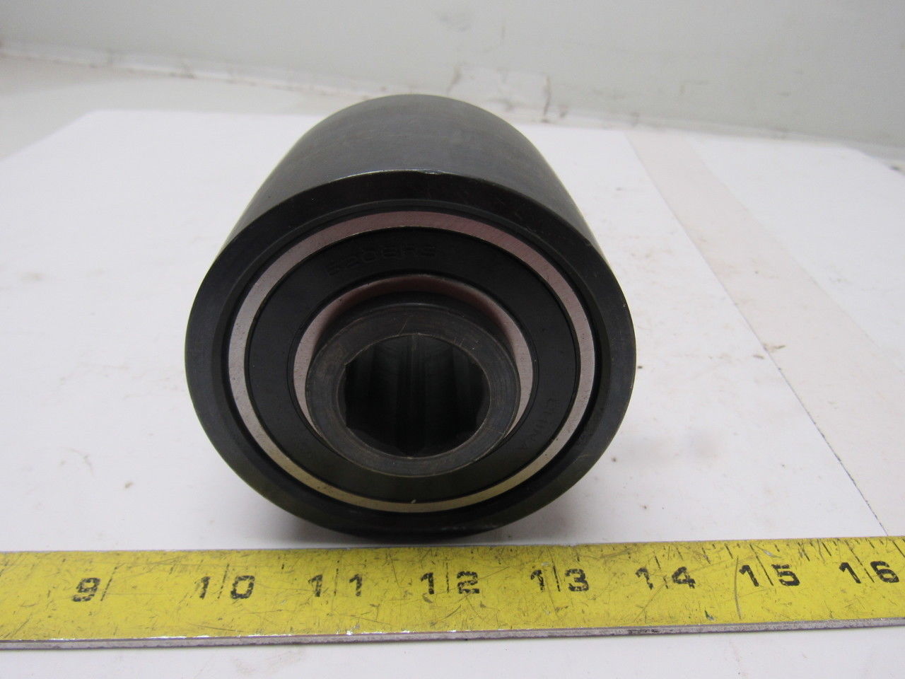 Dematic K040829AAA 3.75" OD Crowned Face End Roller 2-5/8" Wide 1-1/8" Hex Bore