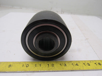 Dematic K040829AAA 3.75" OD Crowned Face End Roller 2-5/8" Wide 1-1/8" Hex Bore