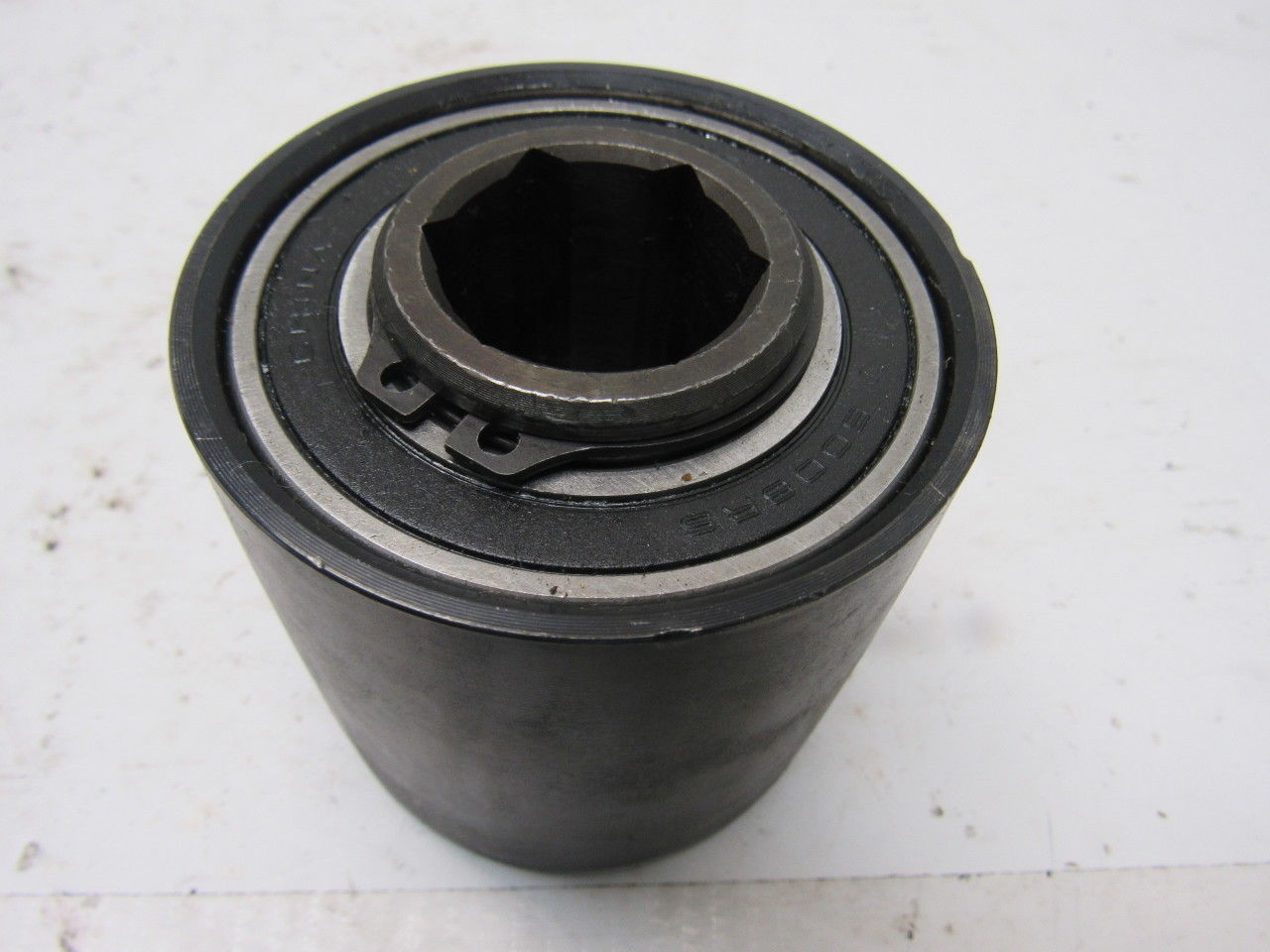 Dematic 0072513081 3" OD Crowned Face End Pulley 2.63 Wide 1-1/8" Hex Bore