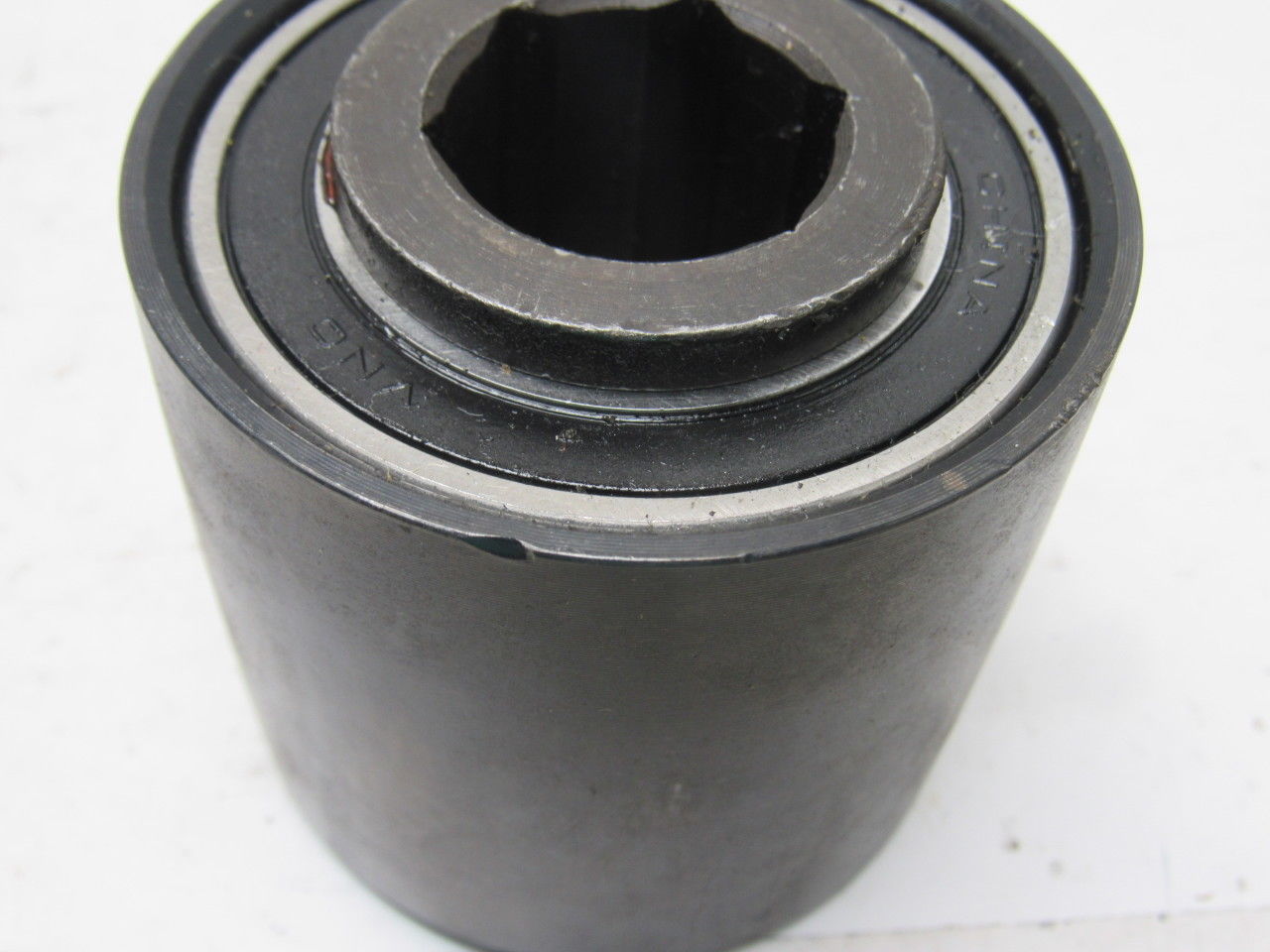 Dematic 0072513081 3" OD Crowned Face End Pulley 2.63 Wide 1-1/8" Hex Bore