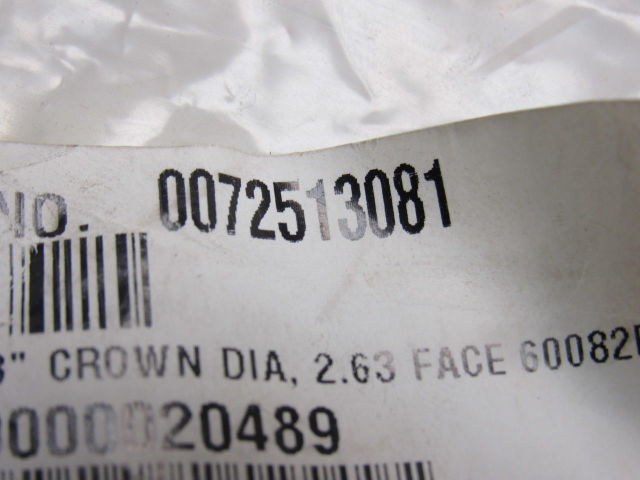 Dematic 0072513081 3" OD Crowned Face End Pulley 2.63 Wide 1-1/8" Hex Bore