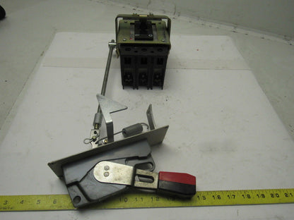 ABB UXAB 727131 R 103 3 Pole 20A Circuit Breaker 480VAC 500VDC W/Operator