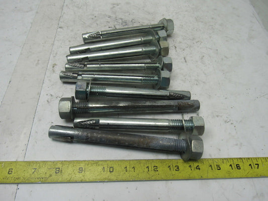 Wej-it 5/8" x 6" Expanding Wedge Concrete Anchors Lot Of 9