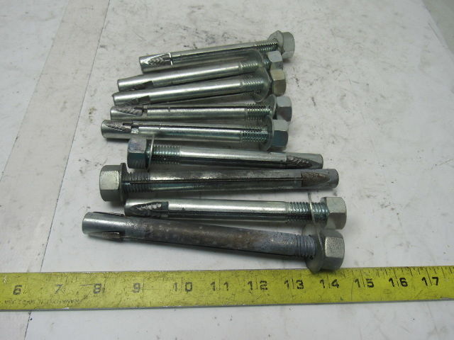 Wej-it 5/8" x 6" Expanding Wedge Concrete Anchors Lot Of 9