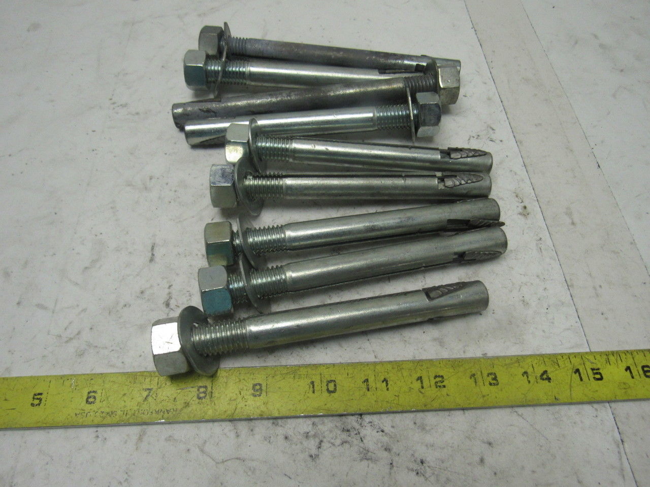 Wej-it 5/8" x 6" Expanding Wedge Concrete Anchors Lot Of 9