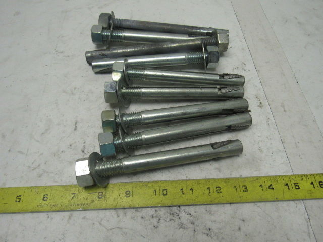 Wej-it 5/8" x 6" Expanding Wedge Concrete Anchors Lot Of 9
