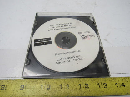CIM Systems Robotics 4.0 Rev 80 S4C+Rob Install CD W/Gantry Specific Data