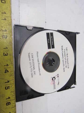 CIM Systems Robotics 4.0 Rev 80 S4C+Rob Install CD W/Gantry Specific Data