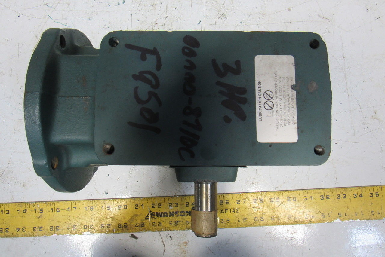 Dodge Q262B010M180L1 10:1 Ratio 1750RPM 3.17Hp 175RPM RH Output Gear Reducer