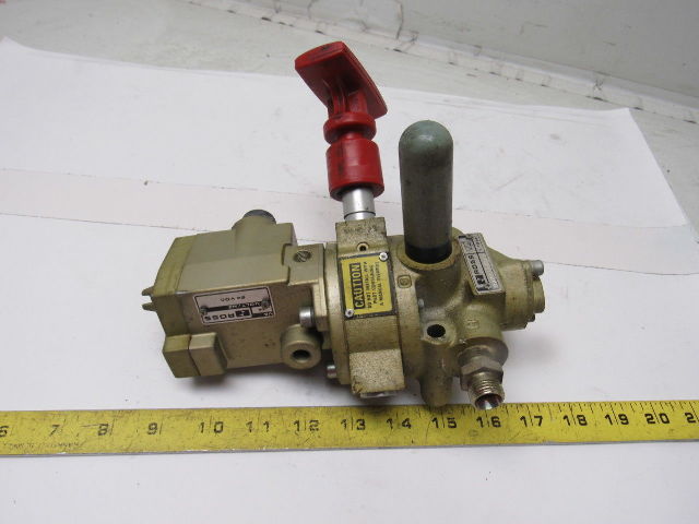 Ross D2773A3072 3/8" NPT Pressure Relief Control Assembly Solenoid Valve 24VDC