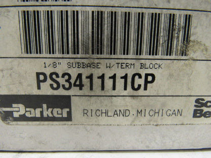 Parker PS341111CP 1/8" Subbase W/ Terminal Block For F Series Pneumatic Valves