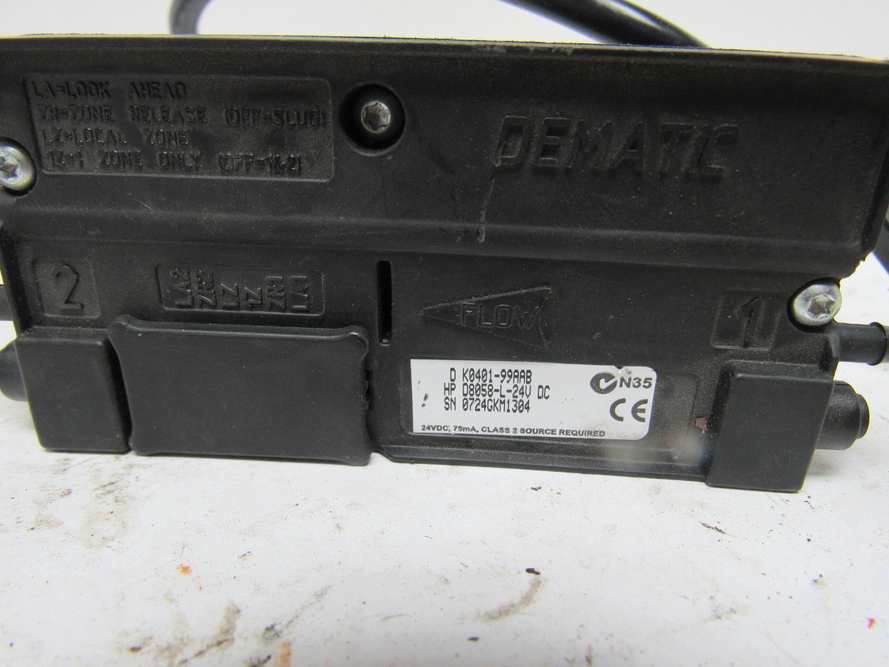 Dematic K040199AAB 24VDC Live Roller Conveyor Pressure Valve Assembly Lot Of 2