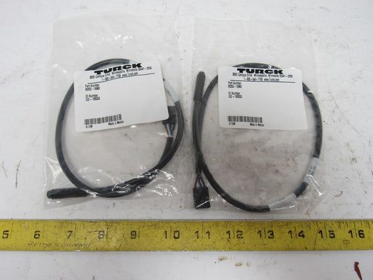 Turck 05252-10900 Molex 1X4 To M8 Snap 4-Pin Male 500mm Lot OF 2