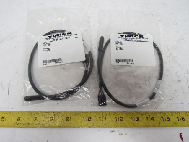 Turck 05252-10900 Molex 1X4 To M8 Snap 4-Pin Male 500mm Lot OF 2
