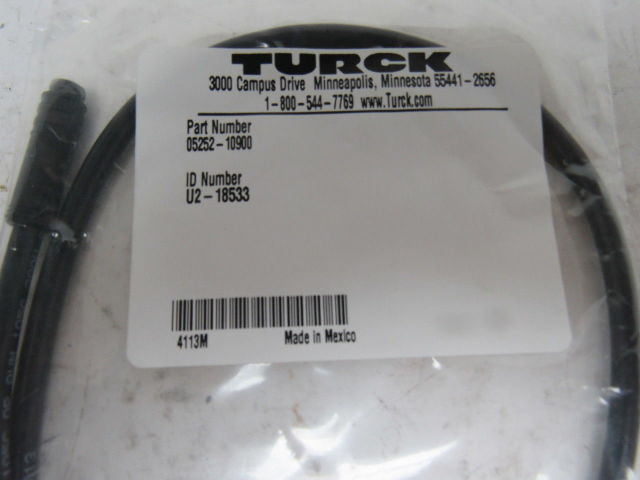 Turck 05252-10900 Molex 1X4 To M8 Snap 4-Pin Male 500mm Lot OF 2
