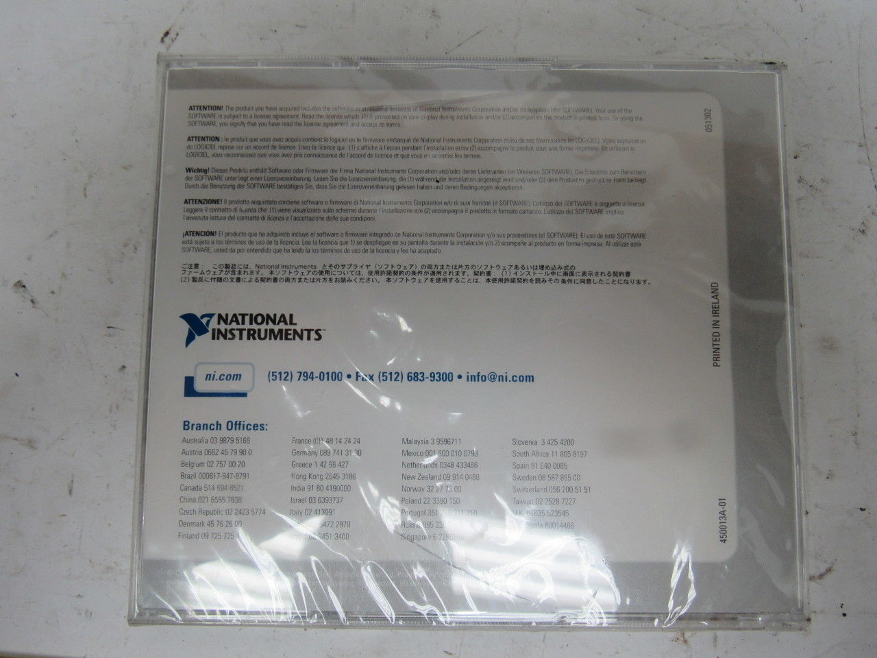 National Instruments 500445T-00 NI-DAQ Software For Windows 2000/NT/XP/ME/9X