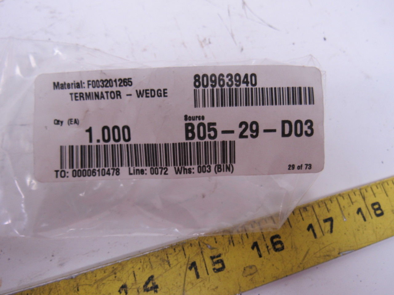 Dematic F003201265AD Terminator Wedge
