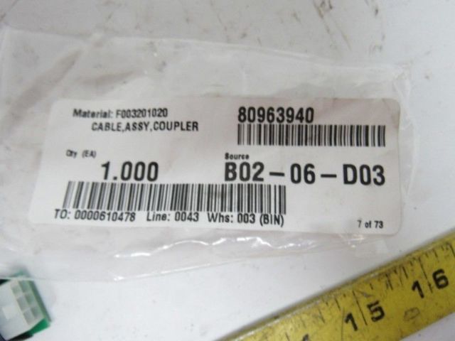 Dematic F003201020AC Conveyor System Cable Coupler Assembly