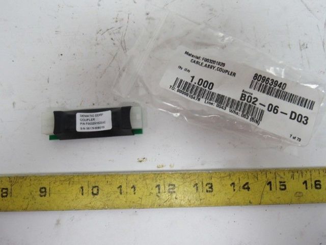 Dematic F003201020AC Conveyor System Cable Coupler Assembly