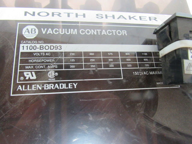 Allen Bradley 1100-BOD93 Series B 200Hp Vacuum Contactor 1500V Max
