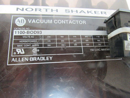 Allen Bradley 1100-BOD93 Series B 200Hp Vacuum Contactor 1500V Max