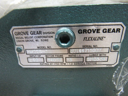 Grove HM226-1 15:1 Ratio 1750RPM 2.92Hp 117RPM Thru Shaft Output Gear Reducer