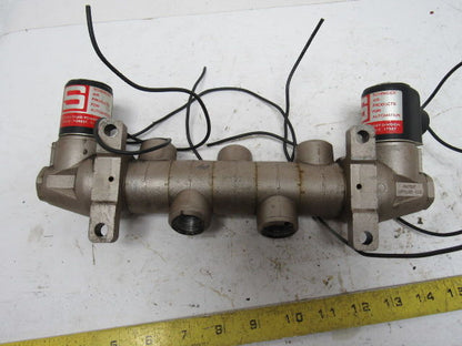 Schrader Skovill 44100-1115 Dbl Solenoid Operated 5/4  Position Valve 120V Coil