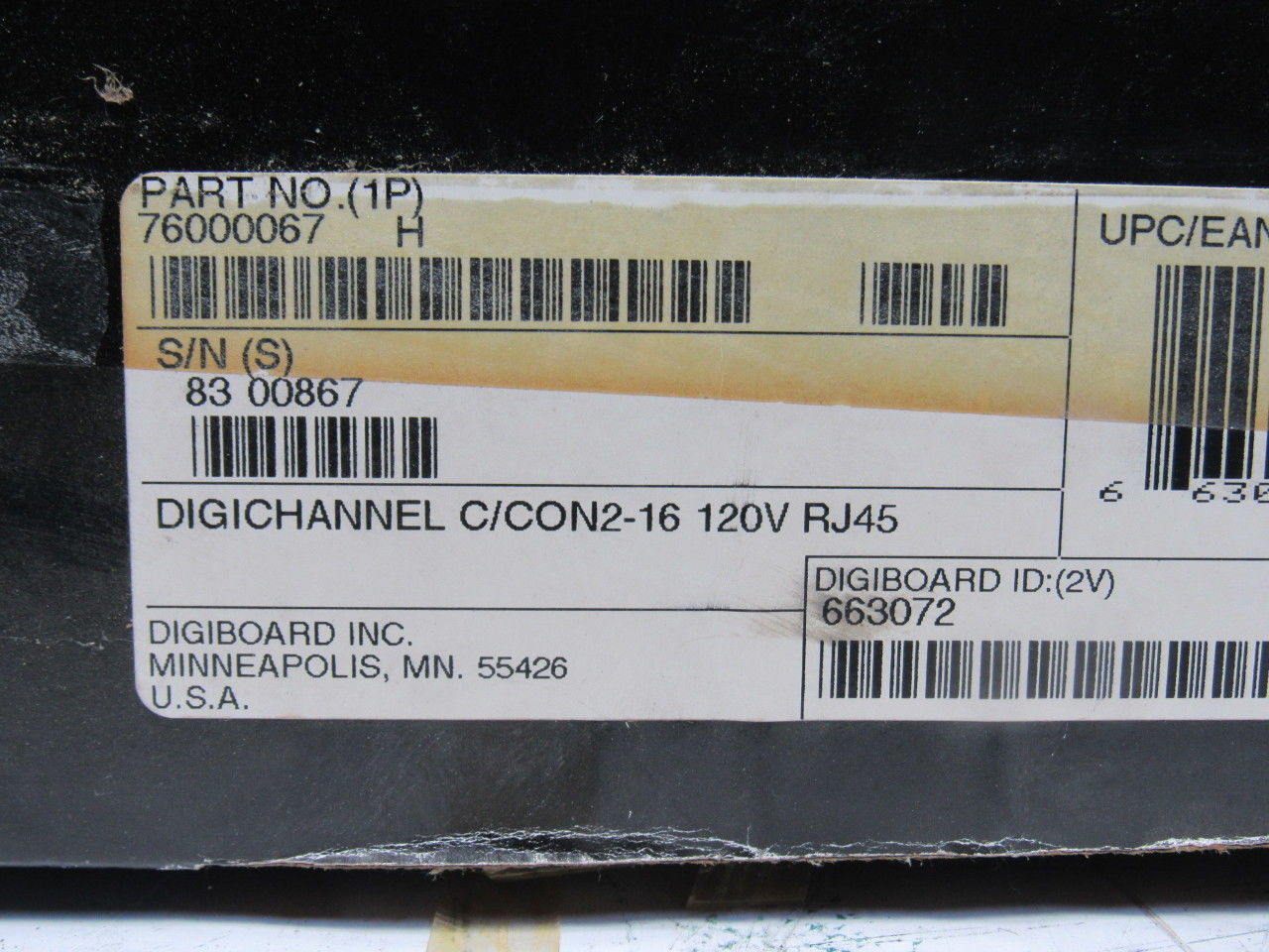 Digi Board 76000067 16 Channel Serial I/O Module C/CON2-16 120V RJ45