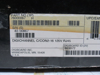 Digi Board 76000067 16 Channel Serial I/O Module C/CON2-16 120V RJ45