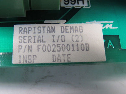 Rapistan Demag F002500110B Serial I/O Interface Board