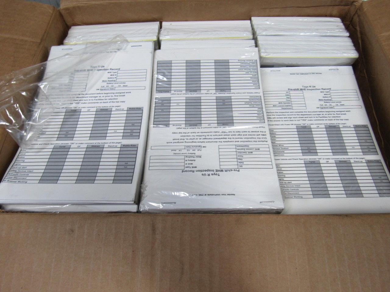 InfoProducts Pre-Shift MHE Lift Truck Inspection Report Tablets Lot Of 120