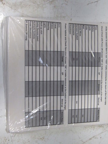 InfoProducts Pre-Shift MHE Lift Truck Inspection Report Tablets Lot Of 120