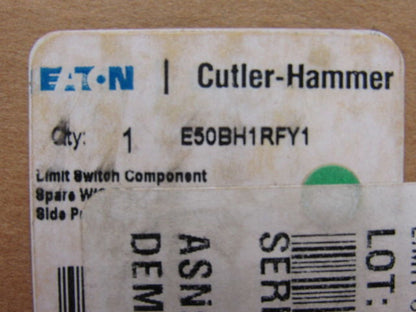 Cutler Hammer E50BH1RFY1 Side Plunger Pin Limit Switch Component No Receptacle