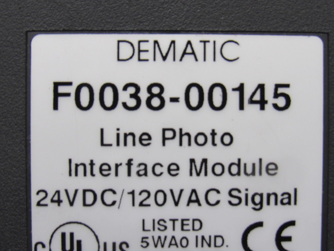 Allen Bradley F0038-00145 24VDC 120VAC Line Photo Interface Module