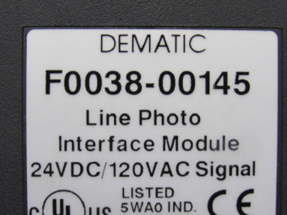 Allen Bradley F0038-00145 24VDC 120VAC Line Photo Interface Module