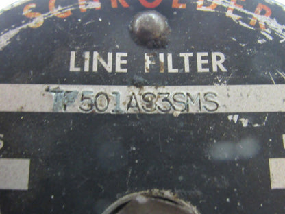 Schroeder TF501AS3SMS Hydraulic Line Filter Canister 5000PSI WP