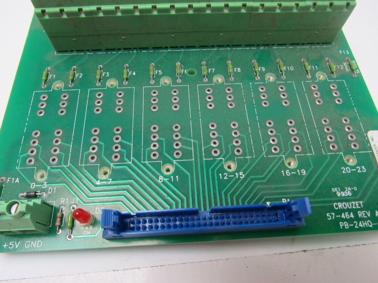 Crouzet 57-464 REV A PB-24HQ-269 Input Output Module Device Board