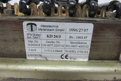 Messtechnik 109-0977-2207-02 Power Conitioner Choke L=3 x 0.38mH I=3x16A 50/60Hz