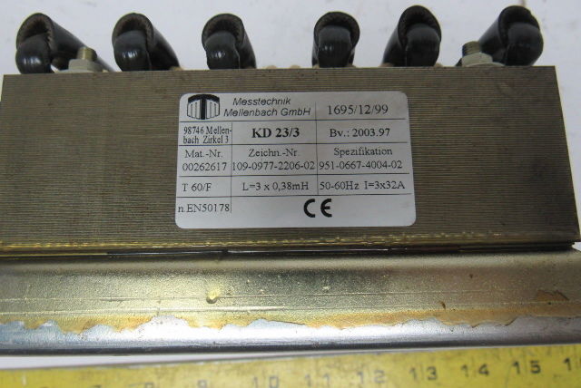Messtechnik 109-0977-2206-02 Power Conditioner Choke 50/60Hz L=3x0.38mH