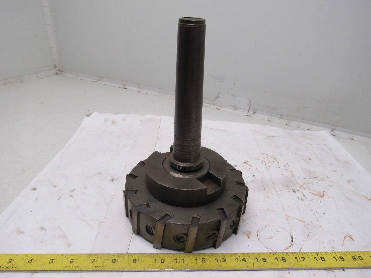 Brown & Sharpe #6-R 7-1/2" x 2-1/2" 14 Blade HHS End Mill Tapered Shank