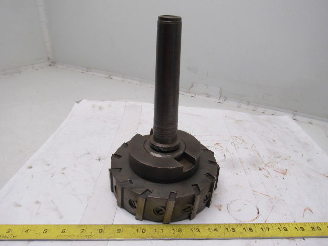 Brown & Sharpe #6-R 7-1/2" x 2-1/2" 14 Blade HHS End Mill Tapered Shank